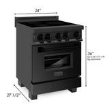24" 2.8 cu. ft. Induction Range with a 3 Element Stove and Electric Oven - (RAINDBS24) -