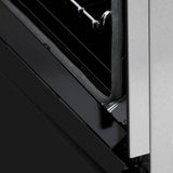 ZLINE 30 in. 4.0 cu. ft. Legacy Induction Range with 4 Element Cooktop and Electric Oven in DuraSnow® Stainless Steel and Black Matte Door (RAINDS-BLM-30) - (RAINDSBLM30) -