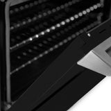 ZLINE 30 in. 4.0 cu. ft. Legacy Induction Range with 4 Element Cooktop and Electric Oven in DuraSnow® Stainless Steel and Black Matte Door (RAINDS-BLM-30) - (RAINDSBLM30) -