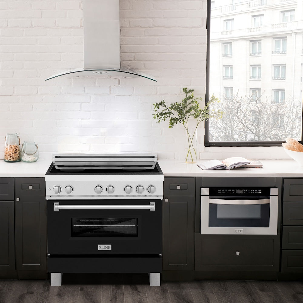 36" 4.6 cu. ft. Induction Range with a 4 Element Stove and Electric Oven - (RAINDSBLM36) -