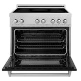 36" 4.6 cu. ft. Induction Range with a 4 Element Stove and Electric Oven - (RAINDSBLM36) -