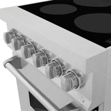 ZLINE 24 in. 2.8 cu. ft. Legacy Induction Range with 4 Element Cooktop and Electric Oven in Satin Stainless Steel (RAINDS-SN-24) - (RAINDSSN24) -