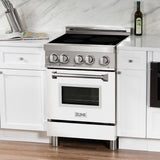 24" 2.8 cu. ft. Induction Range with a 3 Element Stove and Electric Oven - (RAINDWM24) -