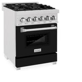 24" 2.8 cu. ft. Dual Fuel Range with Gas Stove and Electric Oven and Black Matte Door - (RASBLM24) -