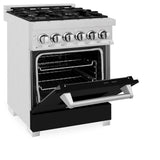 24" 2.8 cu. ft. Dual Fuel Range with Gas Stove and Electric Oven and Black Matte Door - (RASBLM24) -