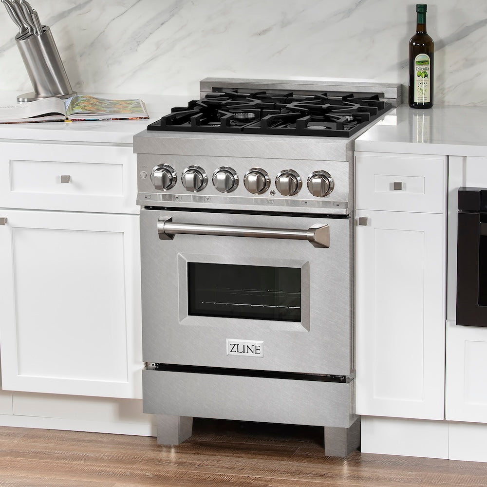 24" 2.8 cu. ft. Dual Fuel Range with Gas Stove and Electric Oven - (RASSN24) -