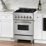24" 2.8 cu. ft. Dual Fuel Range with Gas Stove and Electric Oven - (RASSN24) -