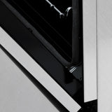 24" 2.8 cu. ft. Dual Fuel Range with Gas Stove and Electric Oven in DuraSnow® (RAS-24) - DuraSnow® With Brass Burners - (RASSNBR24) -