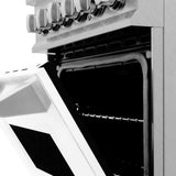 24" 2.8 cu. ft. Dual Fuel Range with Gas Stove and Electric Oven in DuraSnow® Stainless Steel (RAS-24) - DuraSnow® With Matte Door - (RASWM24) -