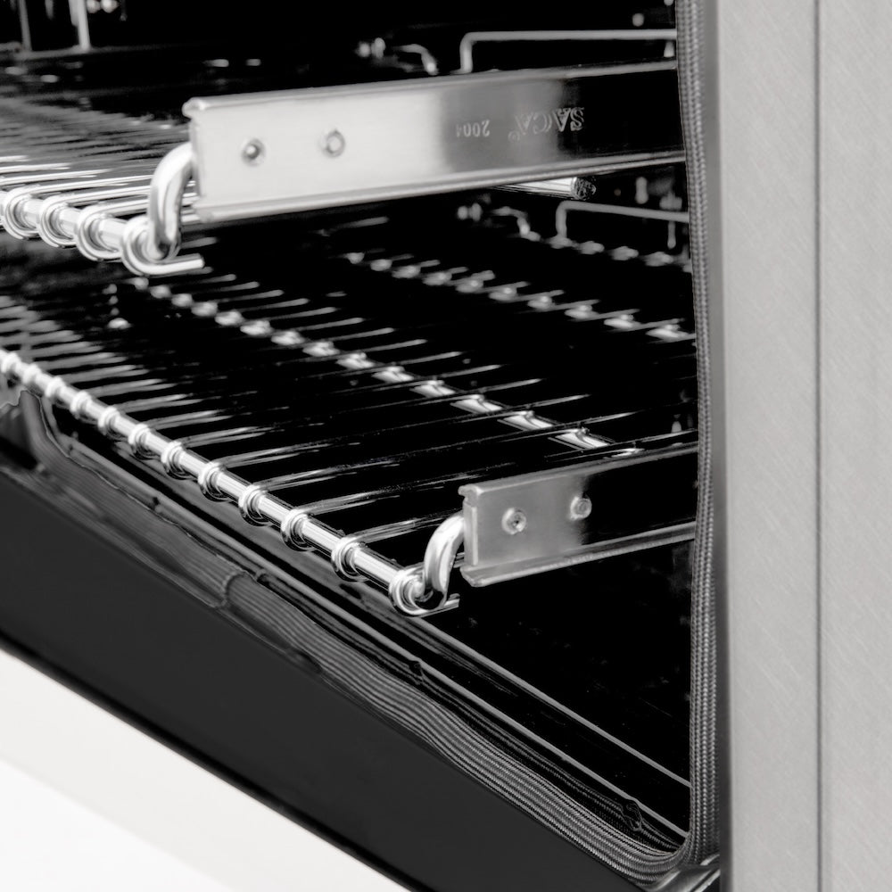 24" 2.8 cu. ft. Dual Fuel Range with Gas Stove and Electric Oven in DuraSnow® Stainless Steel (RAS-24) - DuraSnow® With Matte Door - (RASWM24) -