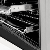 24" 2.8 cu. ft. Dual Fuel Range with Gas Stove and Electric Oven in DuraSnow® Stainless Steel (RAS-24) - DuraSnow® With Matte Door - (RASWM24) -