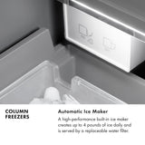 18 in. 8.6 cu. ft. Panel Ready Left Hinge Column Freezer with Graphite Gray Interior - (RBCFVL18) -