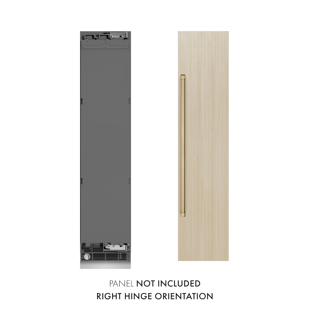 Autograph Edition 18 in. 8.6 cu. ft. Panel Ready Right Hinge Column Freezer with Graphite Gray Interior and Champagne Bronze Accents - (RBCFVRZ18CB) -