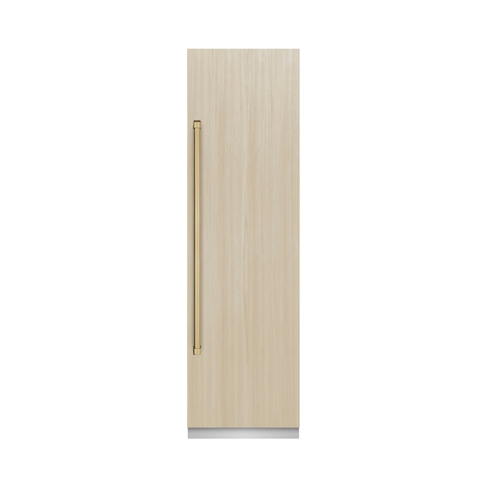 ZLINE Autograph Edition 24 in. 12.5 cu. ft. Panel Ready Column Refrigerator with Graphite Gray Interior and Champagne Bronze Accents (RBCRVZ-24-CB) - (RBCRVZ24CB) -