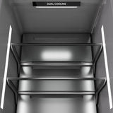 ZLINE Autograph Edition 24 in. 12.5 cu. ft. Panel Ready Column Refrigerator with Graphite Gray Interior and Champagne Bronze Accents (RBCRVZ-24-CB) - (RBCRVZ24CB) -