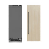 ZLINE Autograph Edition 30 in. 16.7 cu. ft. Panel Ready Column Refrigerator with Graphite Gray Interior and Matte Black Accents (RBCRVZ-30-MB) - (RBCRVZ30MB) -