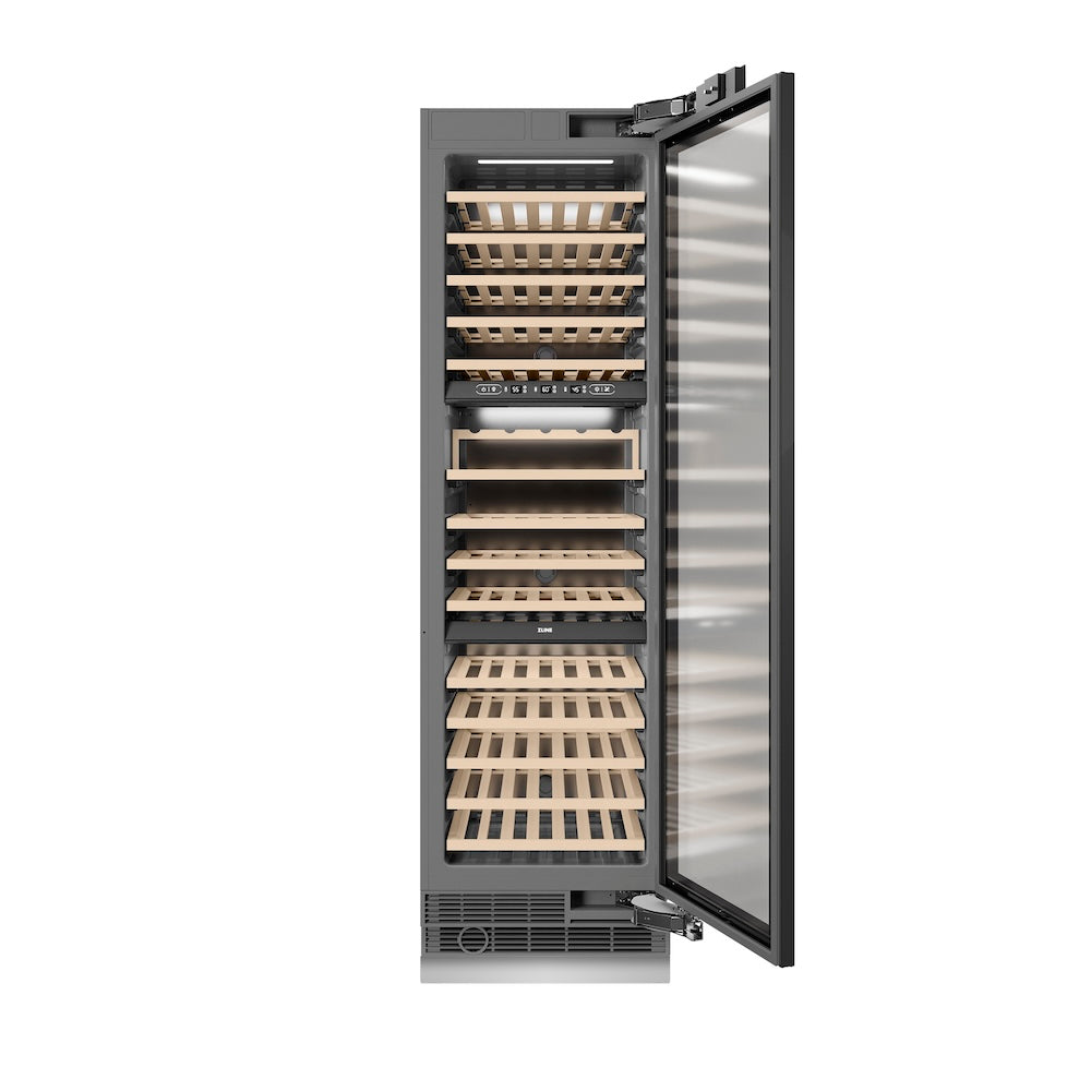ZLINE 24 in. 12.4 cu. ft. Triple Zone 100 Bottle Panel Ready Column Wine Cooler (RBCWV-24) - (RBCWV24) -
