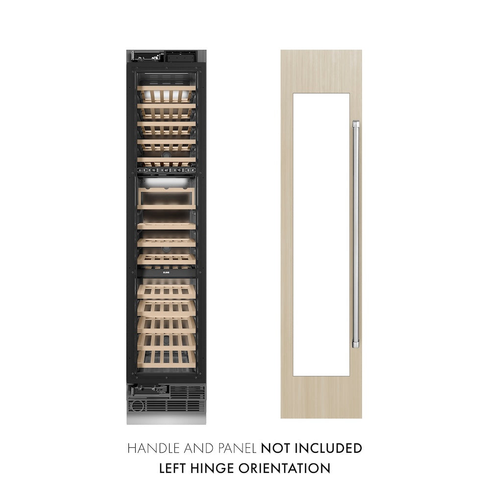 ZLINE 18 in. 9.0 cu. ft. Triple Zone 68 Bottle Panel Ready Left Hinge Column Wine Cooler (RBCWVL-18) - (RBCWVL18) -