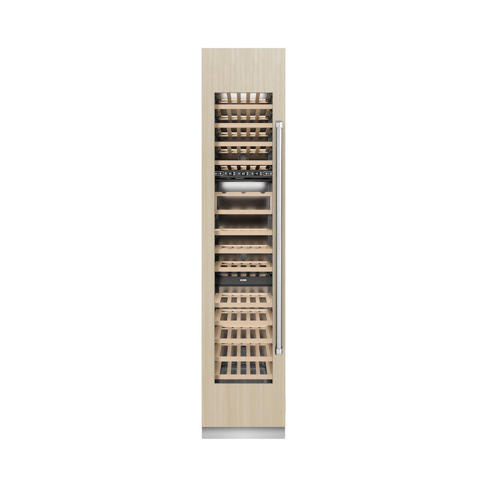 ZLINE 18 in. 9.0 cu. ft. Triple Zone 68 Bottle Panel Ready Left Hinge Column Wine Cooler (RBCWVL-18) - (RBCWVL18) -