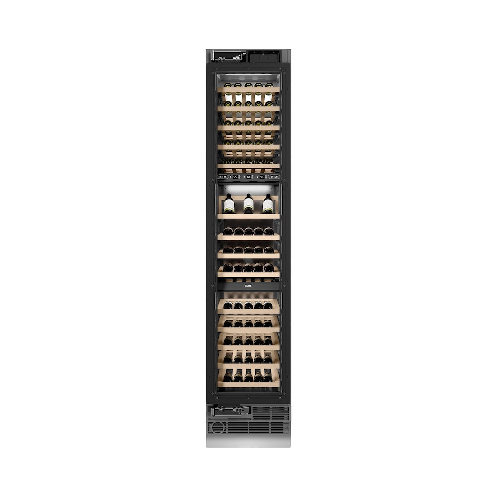 ZLINE 18 in. 9.0 cu. ft. Triple Zone 68 Bottle Panel Ready Left Hinge Column Wine Cooler (RBCWVL-18) - (RBCWVL18) -