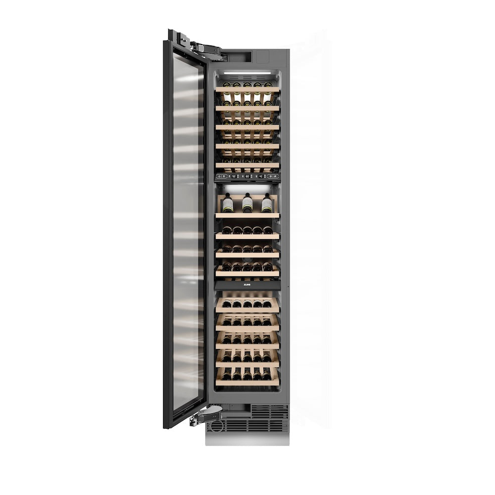 ZLINE 18 in. 9.0 cu. ft. Triple Zone 68 Bottle Panel Ready Left Hinge Column Wine Cooler (RBCWVL-18) - (RBCWVL18) -