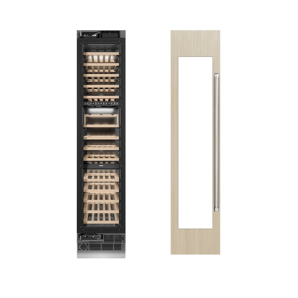 ZLINE 18 in. 9.0 cu. ft. Triple Zone 68 Bottle Panel Ready Left Hinge Column Wine Cooler (RBCWVL-18) - (RBCWVL18) -