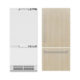 ZLINE 36 in. 19.8 cu. ft. Panel Ready Built-In Bottom Freezer Refrigerator with Water Dispenser and Ice Maker (RBIT-36) - (RBIT36) -