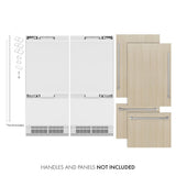 ZLINE 72 in. 39.6 cu. ft. Panel Ready French Door Built-In Bottom Freezer Refrigerator with Water Dispensers and Ice Makers (RBIT-72) - (RBIT72) -
