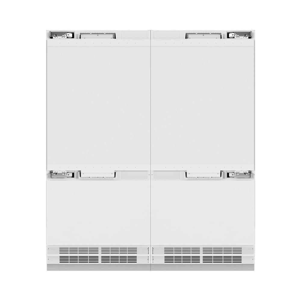 ZLINE 72 in. 39.6 cu. ft. Panel Ready French Door Built-In Bottom Freezer Refrigerator with Water Dispensers and Ice Makers (RBIT-72) - (RBIT72) -