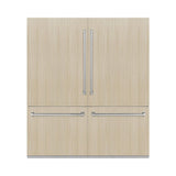 ZLINE 72 in. 39.6 cu. ft. Panel Ready French Door Built-In Bottom Freezer Refrigerator with Water Dispensers and Ice Makers (RBIT-72) - (RBIT72) -
