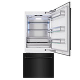 ZLINE 36 in. 19.8 cu. ft. Built-In Bottom Freezer Refrigerator with Water Dispenser and Ice Maker in Black Stainless Steel (RBIT-BS-36) - (RBITBS36) -