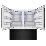 ZLINE 72 in. 39.6 cu. ft. French Door Built-In Bottom Freezer Refrigerator with Water Dispensers and Ice Makers in Black Stainless Steel (RBIT-BS-72) - (RBITBS72) -