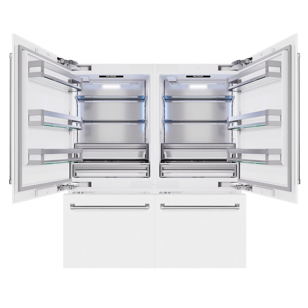 72 in. 39.6 cu. ft. French Door Built-In Bottom Freezer Refrigerator with Water Dispensers and Ice Makers - (RBITWM72) -