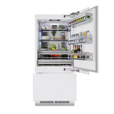 ZLINE Autograph Edition 36 in. 19.8 cu. ft. Panel Ready Built-In Bottom Freezer Refrigerator with Water Dispenser and Ice Maker with Matte Black Accents (RBITZ-36-MB) - (RBITZ36MB) -