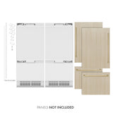ZLINE Autograph Edition 72 in. 39.6 cu. ft. Panel Ready French Door Built-In Bottom Freezer Refrigerator with Water Dispensers and Ice Makers and Champagne Bronze Accents (RBITZ-72-CB) - (RBITZ72CB) -