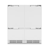 ZLINE Autograph Edition 72 in. 39.6 cu. ft. Panel Ready French Door Built-In Bottom Freezer Refrigerator with Water Dispensers and Ice Makers and Champagne Bronze Accents (RBITZ-72-CB) - (RBITZ72CB) -