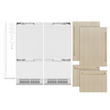 ZLINE Autograph Edition 72 in. 39.6 cu. ft. Panel Ready French Door Built-In Bottom Freezer Refrigerator with Water Dispensers and Ice Makers and Champagne Bronze Accents (RBITZ-72-CB) - (RBITZ72CB) -