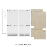 ZLINE Autograph Edition 72 in. 39.6 cu. ft. Panel Ready French Door Built-In Bottom Freezer Refrigerator with Water Dispensers and Ice Makers and Polished Gold Accents (RBITZ-72-G) - (RBITZ72G) -