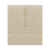 ZLINE Autograph Edition 72 in. 39.6 cu. ft. Panel Ready French Door Built-In Bottom Freezer Refrigerator with Water Dispensers and Ice Makers and Polished Gold Accents (RBITZ-72-G) - (RBITZ72G) -