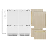 ZLINE Autograph Edition 72 in. 39.6 cu. ft. Panel Ready French Door Built-In Bottom Freezer Refrigerator with Water Dispensers and Ice Makers and Polished Gold Accents (RBITZ-72-G) - (RBITZ72G) -