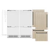 ZLINE Autograph Edition 72 in. 39.6 cu. ft. Panel Ready French Door Built-In Bottom Freezer Refrigerator with Water Dispensers and Ice Makers and Matte Black Accents (RBITZ-72-MB) - (RBITZ72MB) -