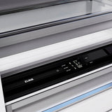 ZLINE Autograph Edition 72 in. 39.6 cu. ft. French Door Built-In Bottom Freezer Refrigerator with Water Dispensers and Ice Makers in DuraSnow® Stainless Steel and Matte Black Accents (RBITZ-SN-72-MB) - (RBITZSN72MB) -