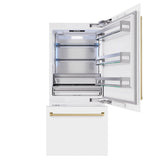 Autograph Edition 36 in. 19.8 cu. ft. Built-In Bottom Freezer Refrigerator with Water Dispenser and Ice Maker - (RBITZWM36CB) -