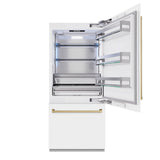 Autograph Edition 36 in. 19.8 cu. ft. Built-In Bottom Freezer Refrigerator with Water Dispenser and Ice Maker - (RBITZWM36CB) -