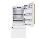 Autograph Edition 36 in. 19.8 cu. ft. Built-In Bottom Freezer Refrigerator with Water Dispenser and Ice Maker - (RBITZWM36G) -
