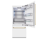 Autograph Edition 36 in. 19.8 cu. ft. Built-In Bottom Freezer Refrigerator with Water Dispenser and Ice Maker - (RBITZWM36G) -