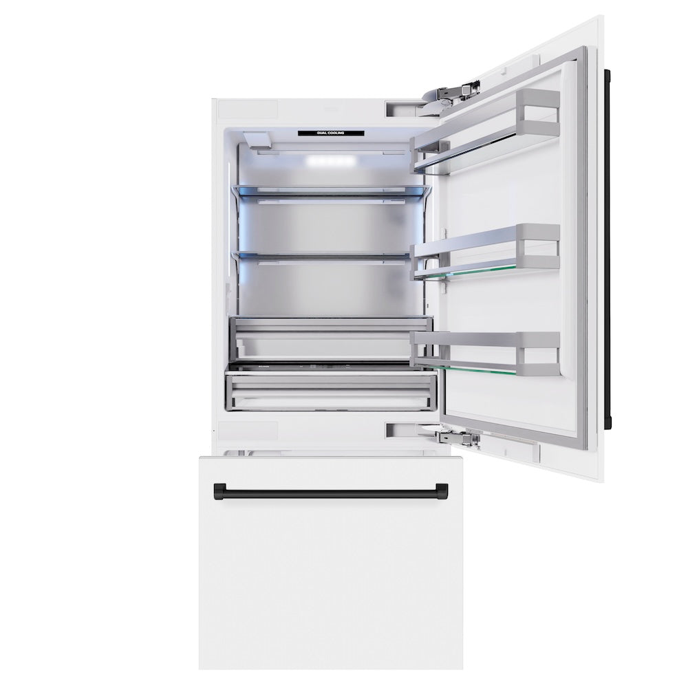 Autograph Edition 36 in. 19.8 cu. ft. Built-In Bottom Freezer Refrigerator with Water Dispenser and Ice Maker - (RBITZWM36MB) -