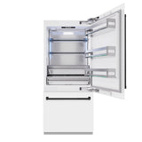 Autograph Edition 36 in. 19.8 cu. ft. Built-In Bottom Freezer Refrigerator with Water Dispenser and Ice Maker - (RBITZWM36MB) -