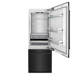 30"16.1 cu. ft. Built-In 2-Door Bottom Freezer Refrigerator with Internal Water and Ice Dispenser in Black Stainless Steel - (RBIVBS30) -