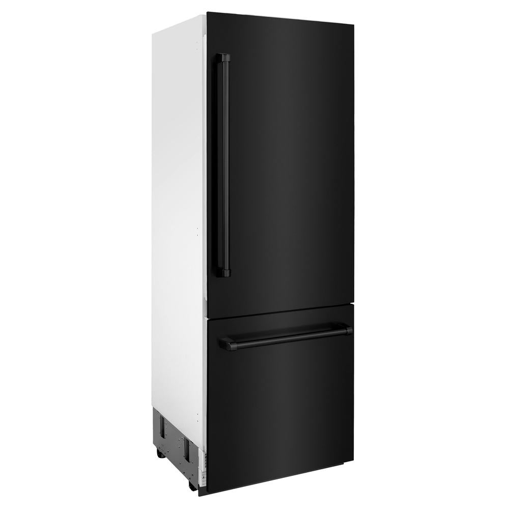 30"16.1 cu. ft. Built-In 2-Door Bottom Freezer Refrigerator with Internal Water and Ice Dispenser in Black Stainless Steel - (RBIVBS30) -